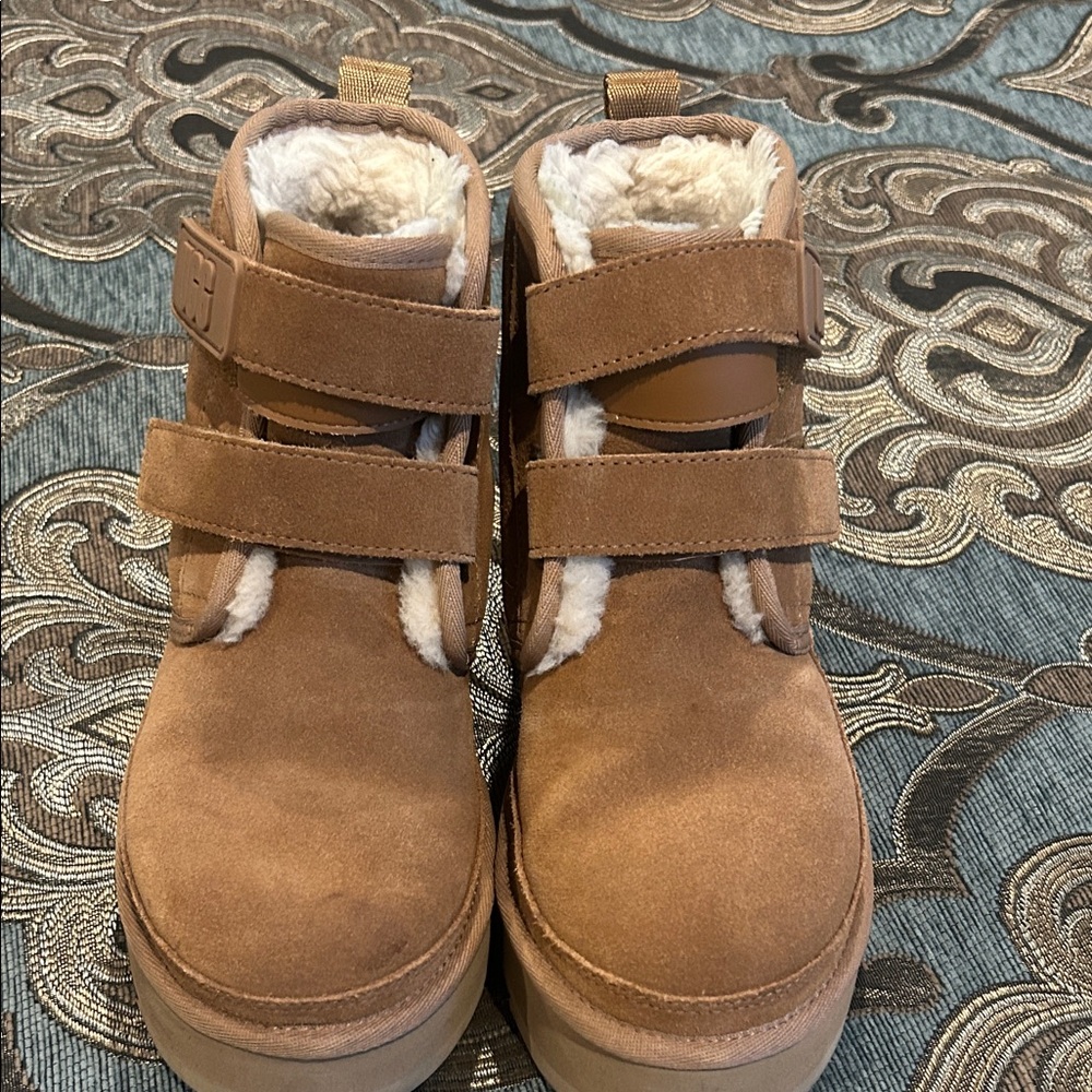 UGG Tan Kids Boots with Cream Lining